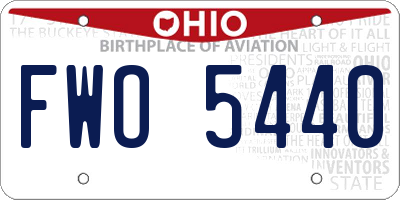 OH license plate FWO5440