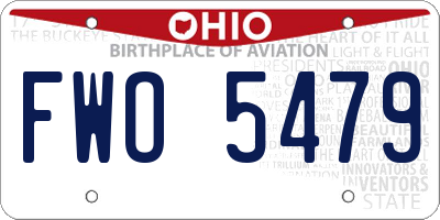 OH license plate FWO5479