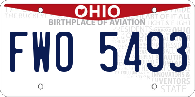 OH license plate FWO5493