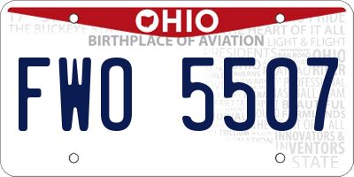 OH license plate FWO5507