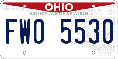 OH license plate FWO5530