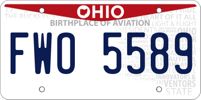 OH license plate FWO5589