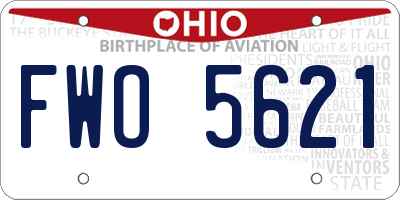 OH license plate FWO5621
