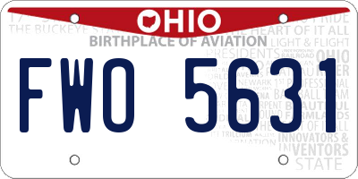 OH license plate FWO5631