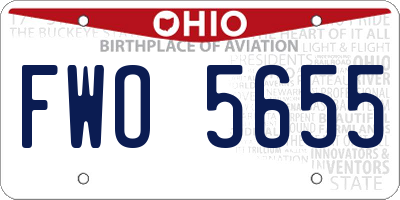 OH license plate FWO5655