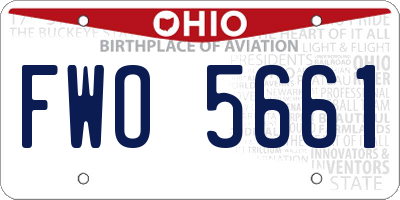 OH license plate FWO5661
