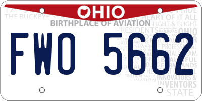 OH license plate FWO5662