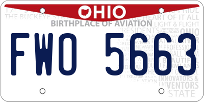 OH license plate FWO5663