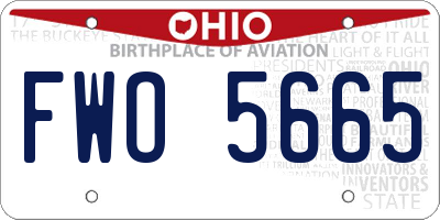 OH license plate FWO5665