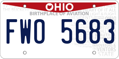 OH license plate FWO5683