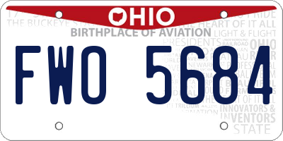 OH license plate FWO5684