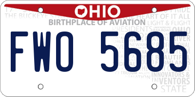 OH license plate FWO5685