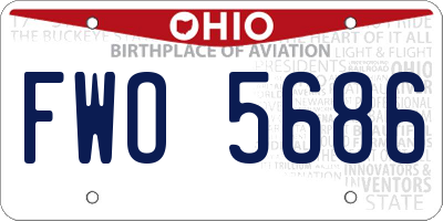 OH license plate FWO5686