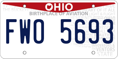 OH license plate FWO5693
