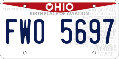 OH license plate FWO5697
