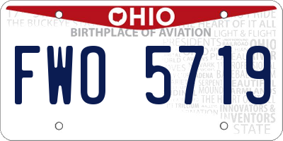 OH license plate FWO5719