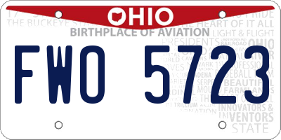 OH license plate FWO5723