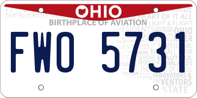 OH license plate FWO5731