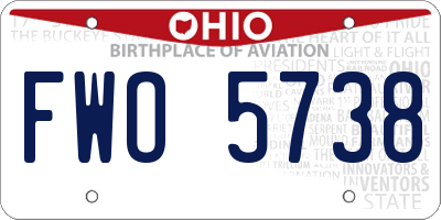 OH license plate FWO5738