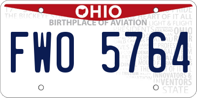 OH license plate FWO5764