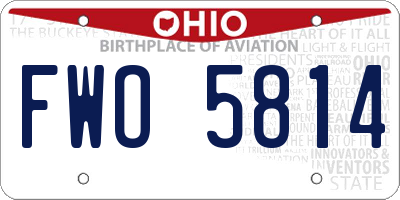 OH license plate FWO5814
