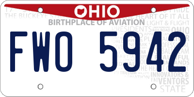 OH license plate FWO5942