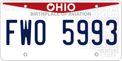 OH license plate FWO5993