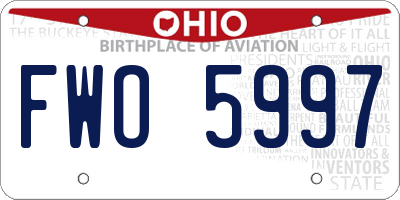 OH license plate FWO5997