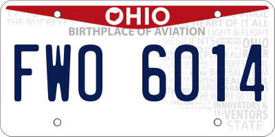 OH license plate FWO6014