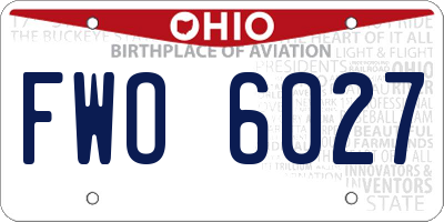 OH license plate FWO6027