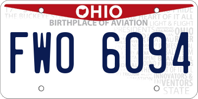 OH license plate FWO6094