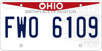 OH license plate FWO6109