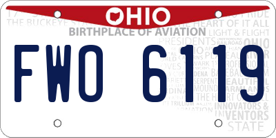 OH license plate FWO6119