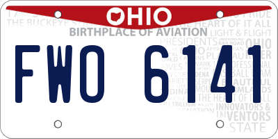 OH license plate FWO6141