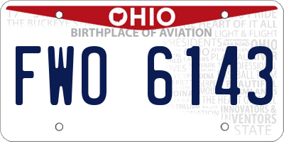 OH license plate FWO6143