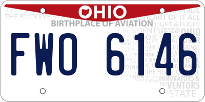 OH license plate FWO6146