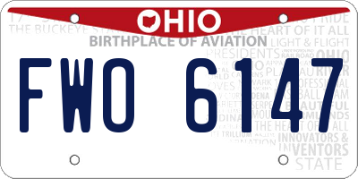 OH license plate FWO6147