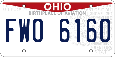 OH license plate FWO6160