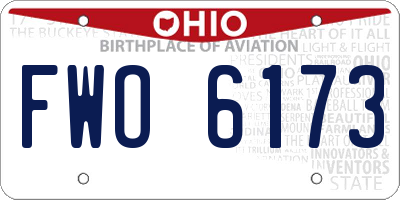 OH license plate FWO6173