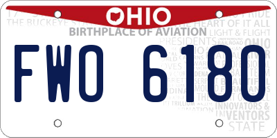 OH license plate FWO6180