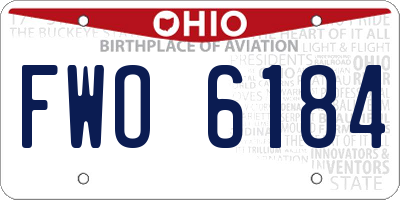 OH license plate FWO6184