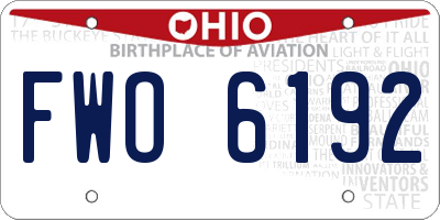 OH license plate FWO6192