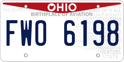 OH license plate FWO6198