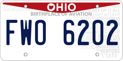 OH license plate FWO6202