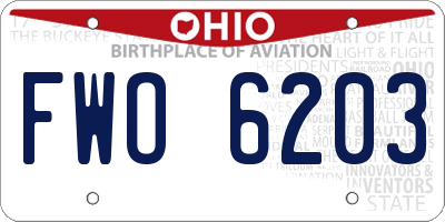 OH license plate FWO6203