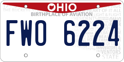 OH license plate FWO6224