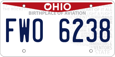 OH license plate FWO6238