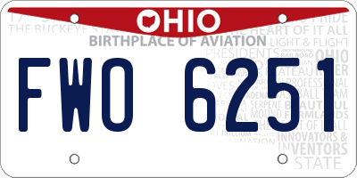 OH license plate FWO6251