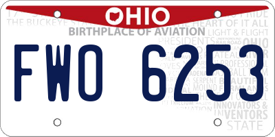 OH license plate FWO6253