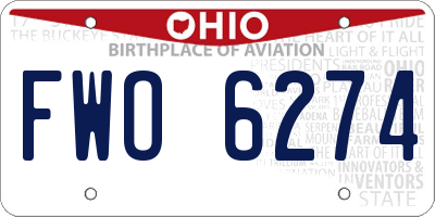 OH license plate FWO6274